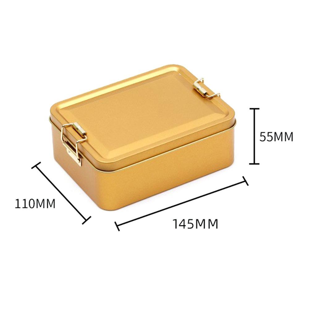 With Lid Tinplate Box Rectangular Shape Durable Material Rectangular Iron Box High Quality With Buckle Metal Storage Box
