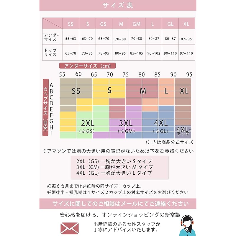 [Monna] nursing bra maternity bra [Bra that fits your body supervised by a veteran midwife] Fuwarial GS lavender