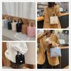 DIY TikTok-Style Grid Woven Plush Handbag - Fashionable Retro Women's Shoulder Bag