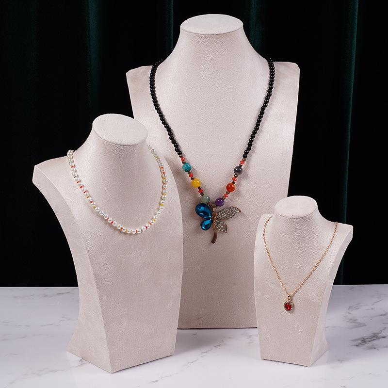 Flannel Necklace Display Stand for Jewelry Photography and Live Showcases