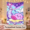 Custom Personalized Tapestry,Kirby Print Custom Name Text Wall Art Hanging for Bedroom