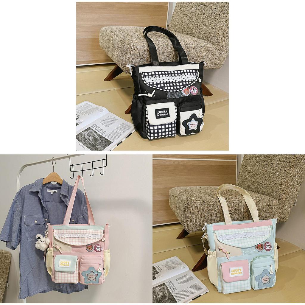 Cute Girl Pattern Crossbody Bag With Polyester Fabric For Daily Use