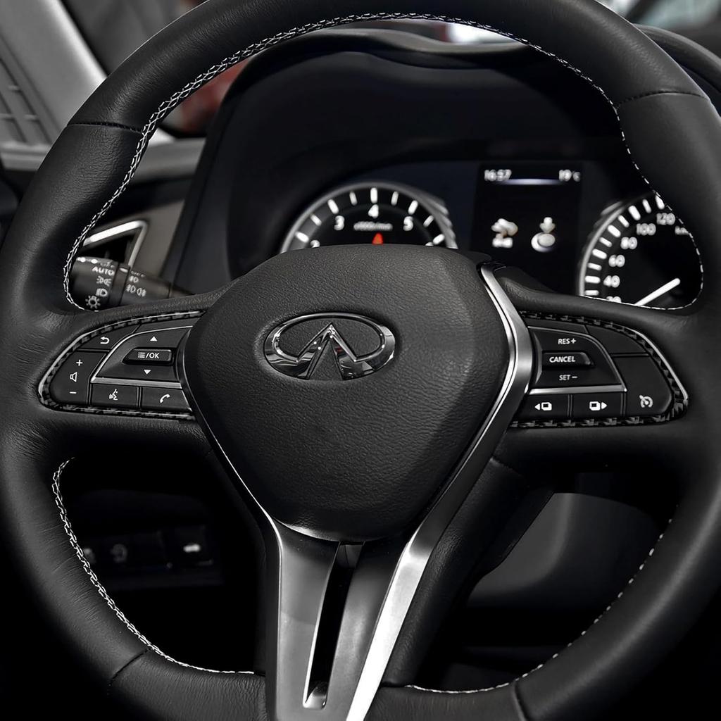 Car Sticker Carbon Fiber Interior Trim Cover for Infiniti Q50 2018-2024 QX50 -2024 Q60 2017- Decal Accessories
