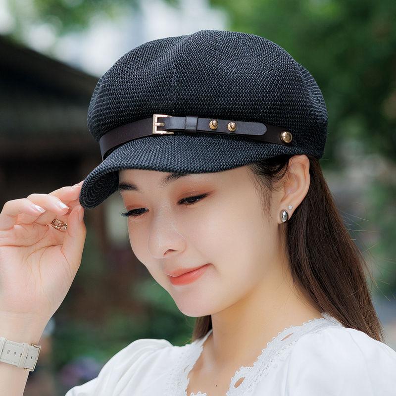 

Восьмиугольная шляпа женская весна лето путешествия отдых солнцезащитный козырек берет сетка соломенная шляпа от солнца one size чёрный