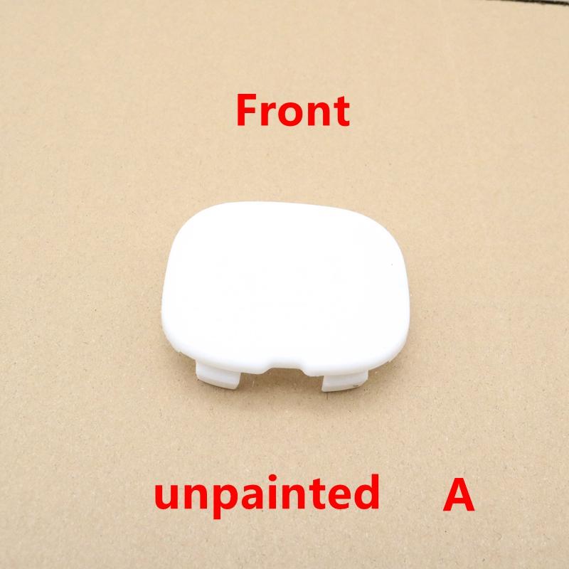 Cafoucs Unpainted Front /Rear Bumper Tow Hook Eye Cover Cap Fit for Smart Fortwo 453 2016 2017 2018 Front cap unpaint A