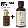 Jasmine Essential Oil 10ml for Aromatherapy & Home Fragrance Get 1 Free 6 Ml Attar – Aqua AQ, Dubai Oud, Aura, White Oud