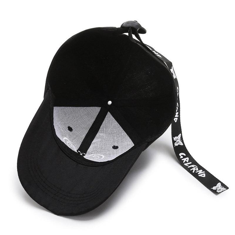 Hat Spring and Autumn New Embroidery Ribbon Baseball Cap Personalized Peaked Hat Outdoor Sun Hat Travel Hat Couple Hat