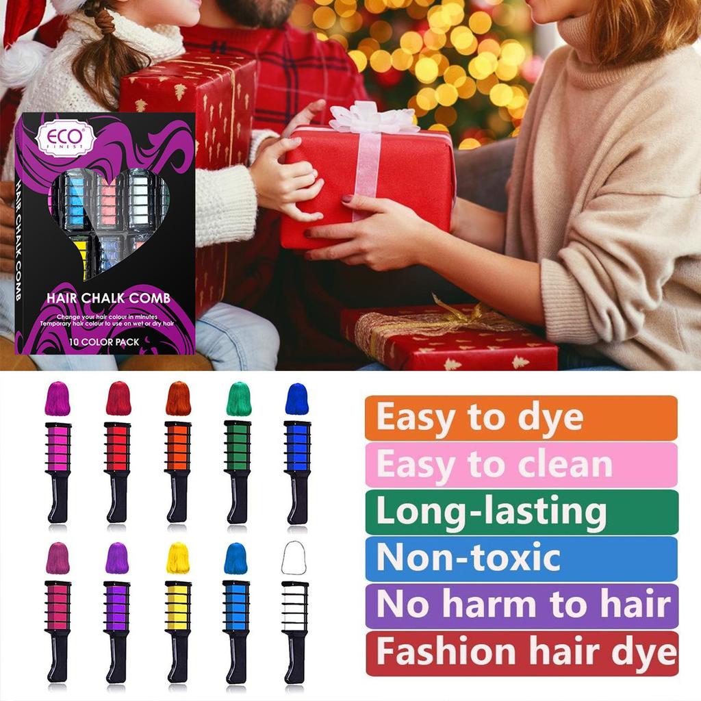 Temporary Mini Hair Dye Comb - Gentle, Non-Damaging, Easy Color Change, Scalp Massaging, Styling Tool