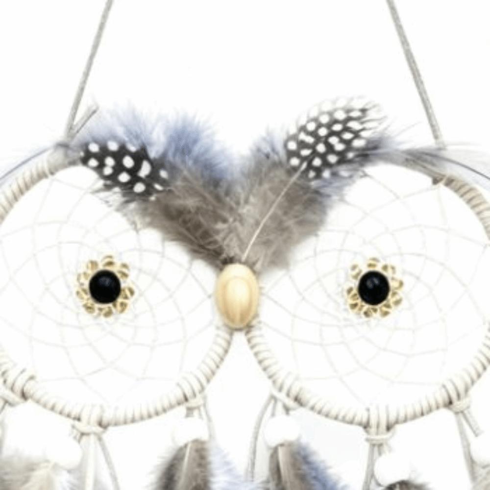 18.8in Owl Dreamcatcher Owl Handmade Dreamcatcher Owl Feather Decor Bedroom Wall Decor