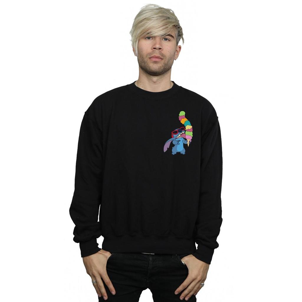 Disney Mens Lilo And Stitch Ice Cream Sweatshirt