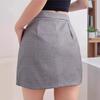 Summer 2024 High-Waist A-Line Midi Skirt with Slit - Women's Slimming, Anti-Exposure Bodycon Design