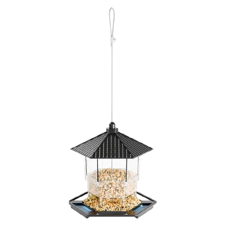 

Modern face Mount Bird Food Dispenser produced From hard Acrylic For extended Use чорний