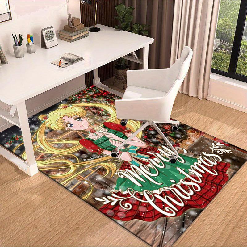 Christmas anime Princess Carpet, Chair Rug,Rug for Office Bedroom living rooms, Doormat decor Fan Gift Christmas Gift