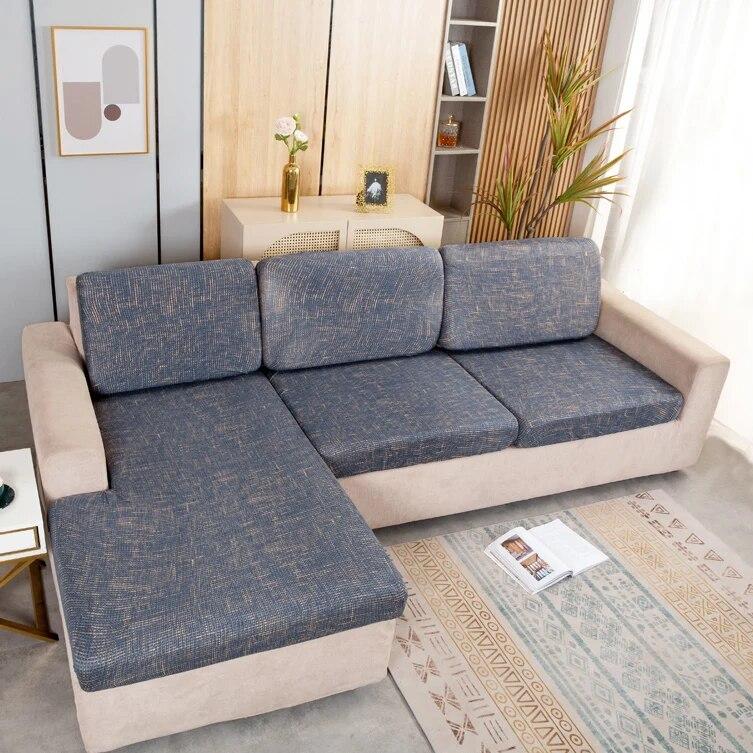 Housse de protection de meubles à imprimé géométrique, housse de canapé d'angle, housse de siège de canapé extensible, élastique, protection pour animaux de compagnie