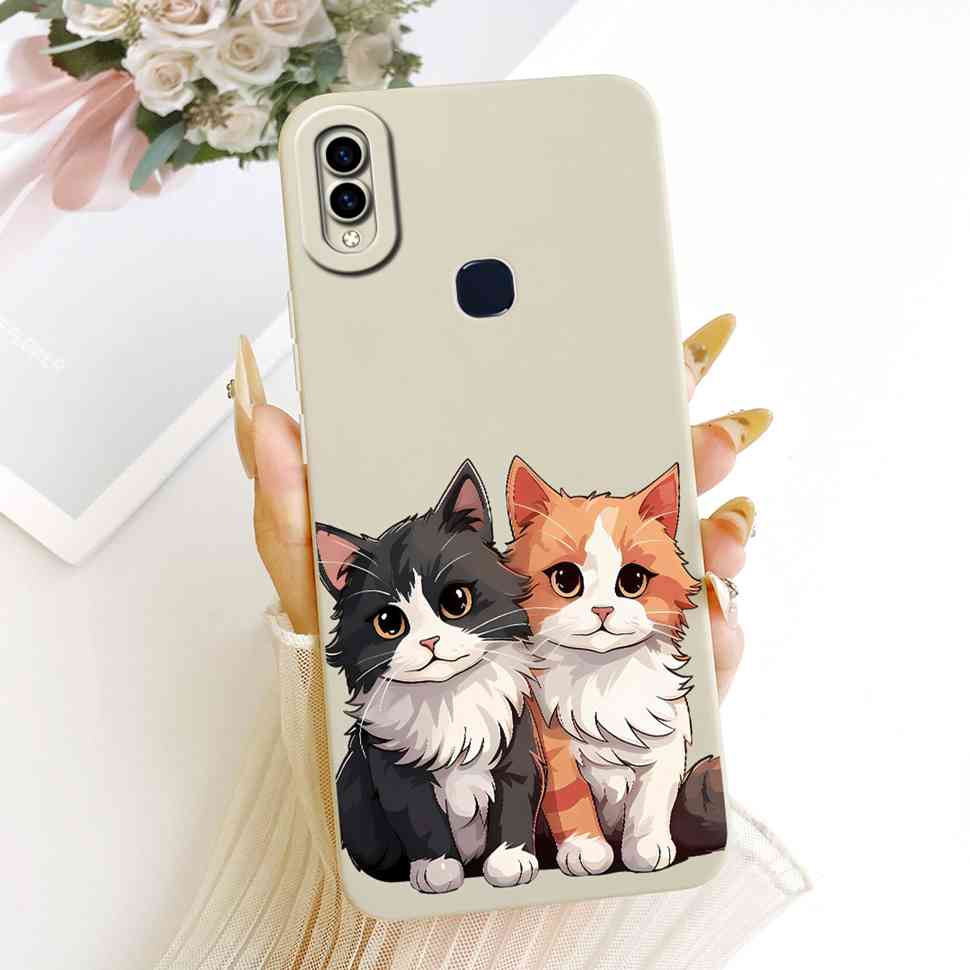 6.3" For Vivo V11i Cover Cute Cat Rabbit Protective Shockproof Case Vivo V11i V 11i 1806 VivoV11i Soft Silicone Phone Casing