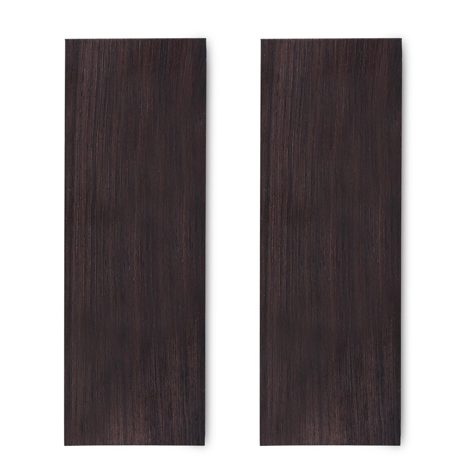 

2 Pcs Ebony Wood Block 12x4x2.5cm Black Ebony Wood Lumber Handle Plate for Music Instrument