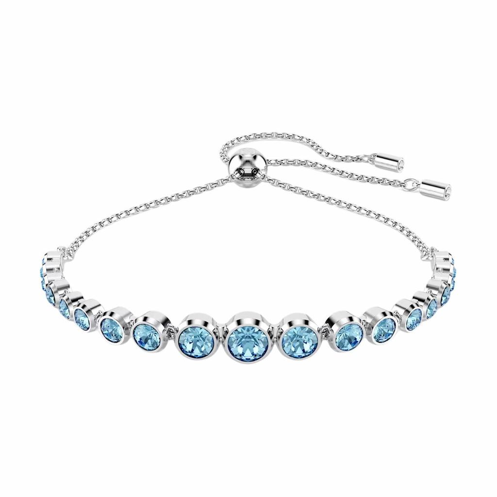 Swarovski Imber Crystal, Rhodium Plated Bracelets Unisex Blue