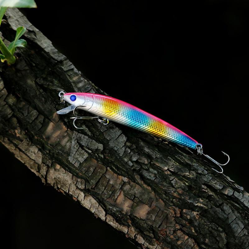 Sougayilang Fishing Baits 10Pcs Minnow Fishing Lures ABS Sinking Diving Swim Crankbait Hard Baits