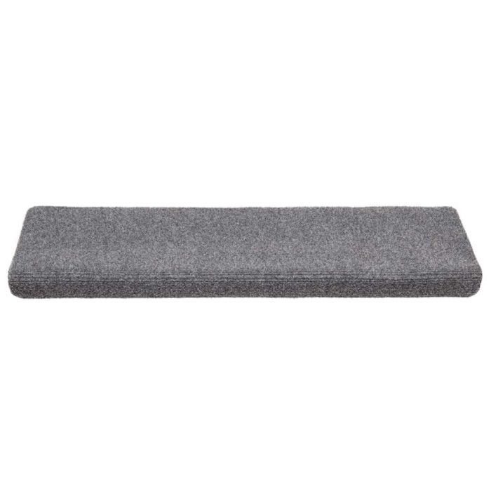 VidaXL Tapis d'escalier autocollants vidaXL, 20 pièces, 65 x 21 x 4 cm, gris clair, bord rectangulaire 3365718