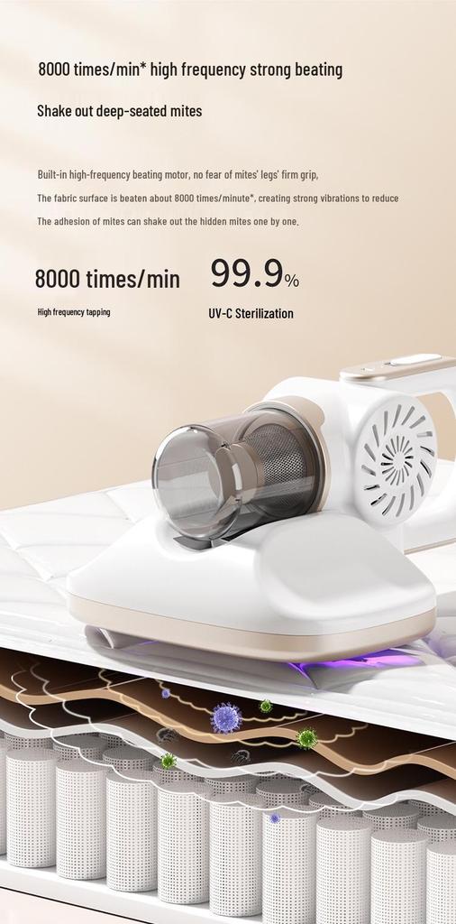 Compact High-Suction Wireless Handheld Vacuum Cleaner – 3-in-1 Portable for Home and Bedding