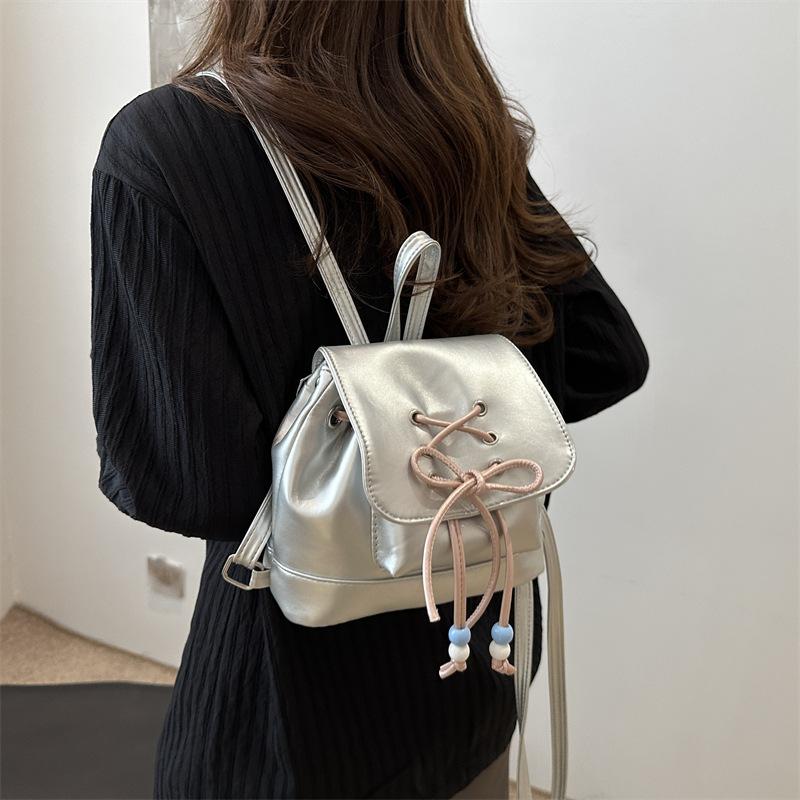 Cute Korean Version of Bow-shaped Backpack with Small Bag with Hand-held Personality Backpack for Women New Trendy and Fashionable Backpack