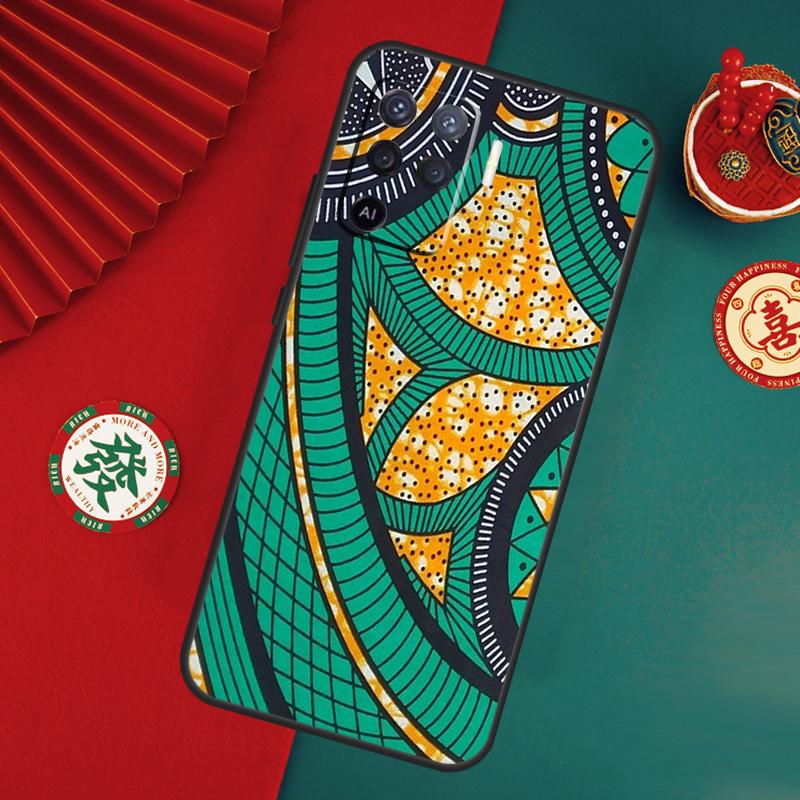 African Wax Fabric Case For Oppo A76 A16 A96 A17 A60 A40 A80 A98 A58 A78 A18 A38 A57 A74 A54 A94 A15 A5 A6 Pro