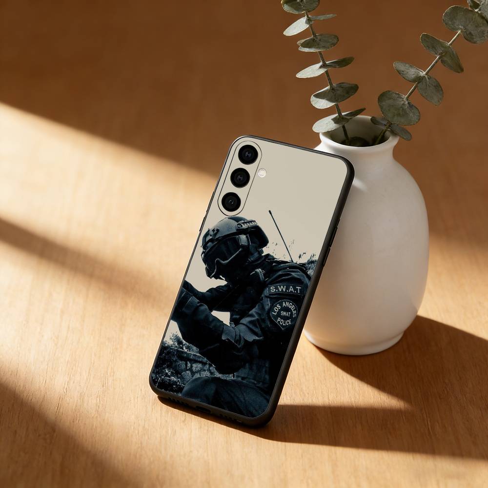 S-SWAT P-Полиция F-ФБР крутой Чехол для телефона для Samsung Galaxy A20,21s,22,31,32,52,53,72,73,80,91 Мягкий черный корпус Samsung a72