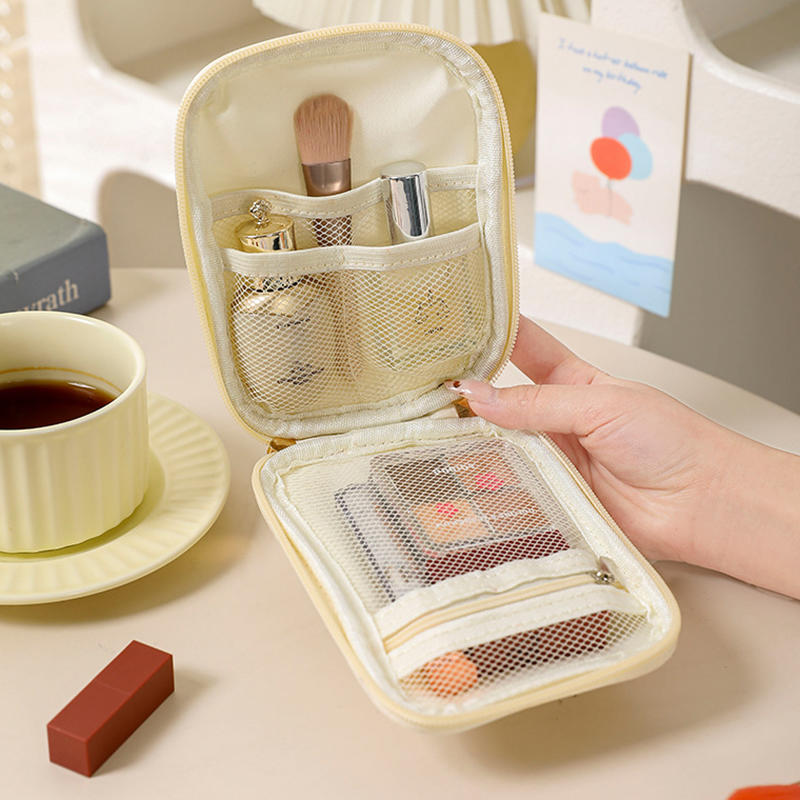 Mini Capacity Cosmetics Storage Bag Portable Makeup Pouch For Lipsticks Multifunctional Short Travel Organizer Toiletry Bags