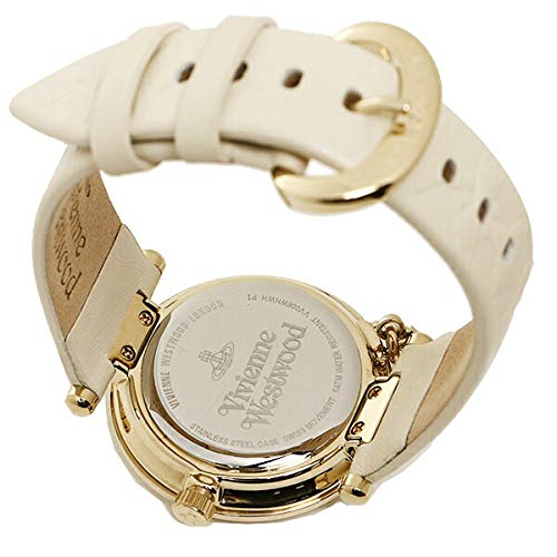 Vivienne Westwood Women's Orb Watch, 32mm, with Charm, Quartz Movement, White, VV006WHWH [Parallel Import]