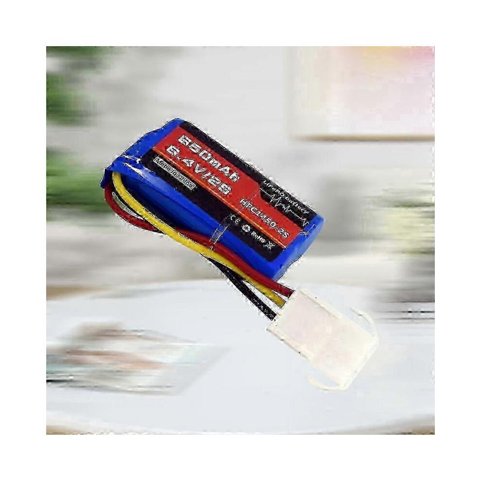 (A-Battery)Li Battery with 6.4V 2S 650mAh Rating EL4.5-3P Female Connector P-TO-R for RC Vehicles