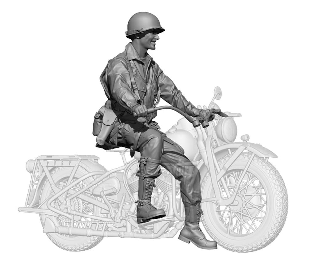 H3 Model 1/35 WWII US Airborne Division Iron Horse Rider (Figure Only) 3D Printer Kit HS35108 (Human)