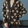 Mid-length Love Sweater Jumper Women 2023 Fall/Winter New Knit Cardigan Jumper