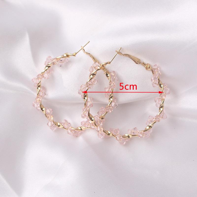 Oversize Hoop Earrings for Women Acrylic Beads Imitaiton Pearl Women Earrings Colorful Beads Round Earrings Pendientes Acrilicos