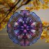 10 Inch Metal Wind Spinner Vibrant Purple Blue Garden Decor 360 Degree Rotating Hook for Balcony Yard Outdoor All Season Decorative Gift