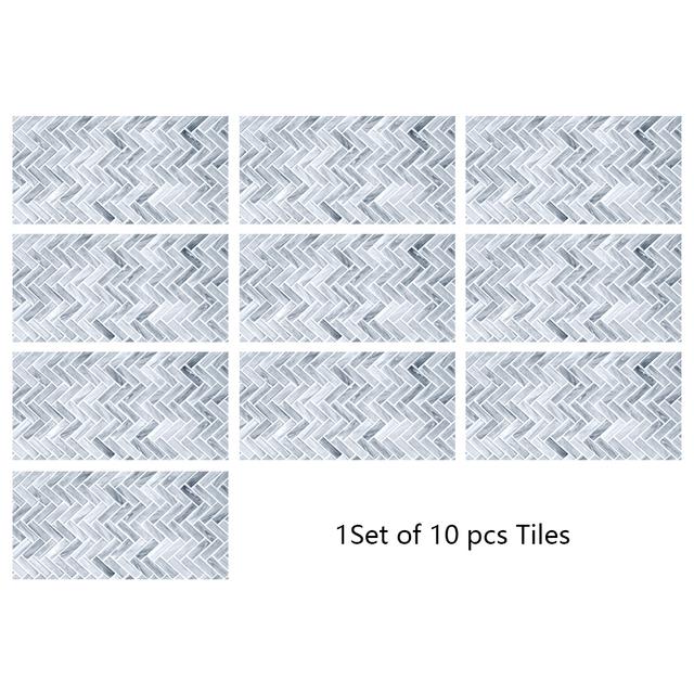 29 Styles Flat Marble Embossing Tiles Wall Sticker Kitchen Oil-proof Bathroom Waterproof Peel & Stick Hard Crystal Wallpaper