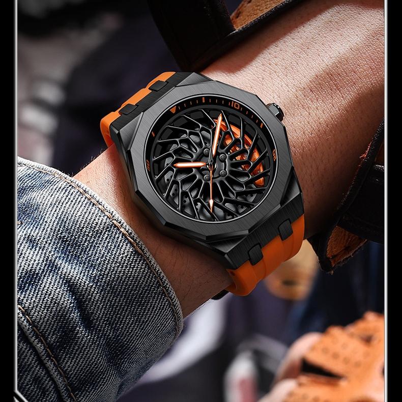 SVJ Wheel Hub Watch Men BWM I8 Modified Theme Ultra Run Luminous Quartz Hydraulic