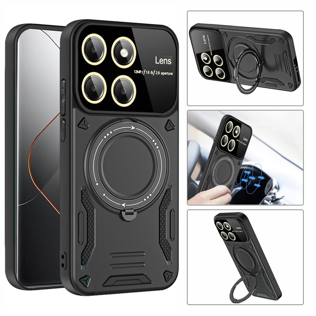 Armor Magsafe Wireless Charging Case For Xiaomi Mi 11T 12T 13T 14T Pro Mi 13 14 15 Pro Mi15 Ultra 5G Magnetic Ring Bracket Cover