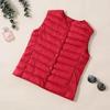 Women's Fall and Winter Light Temperament Commuter Vest Short Section Round Neck Undershirt Big Yards Coat