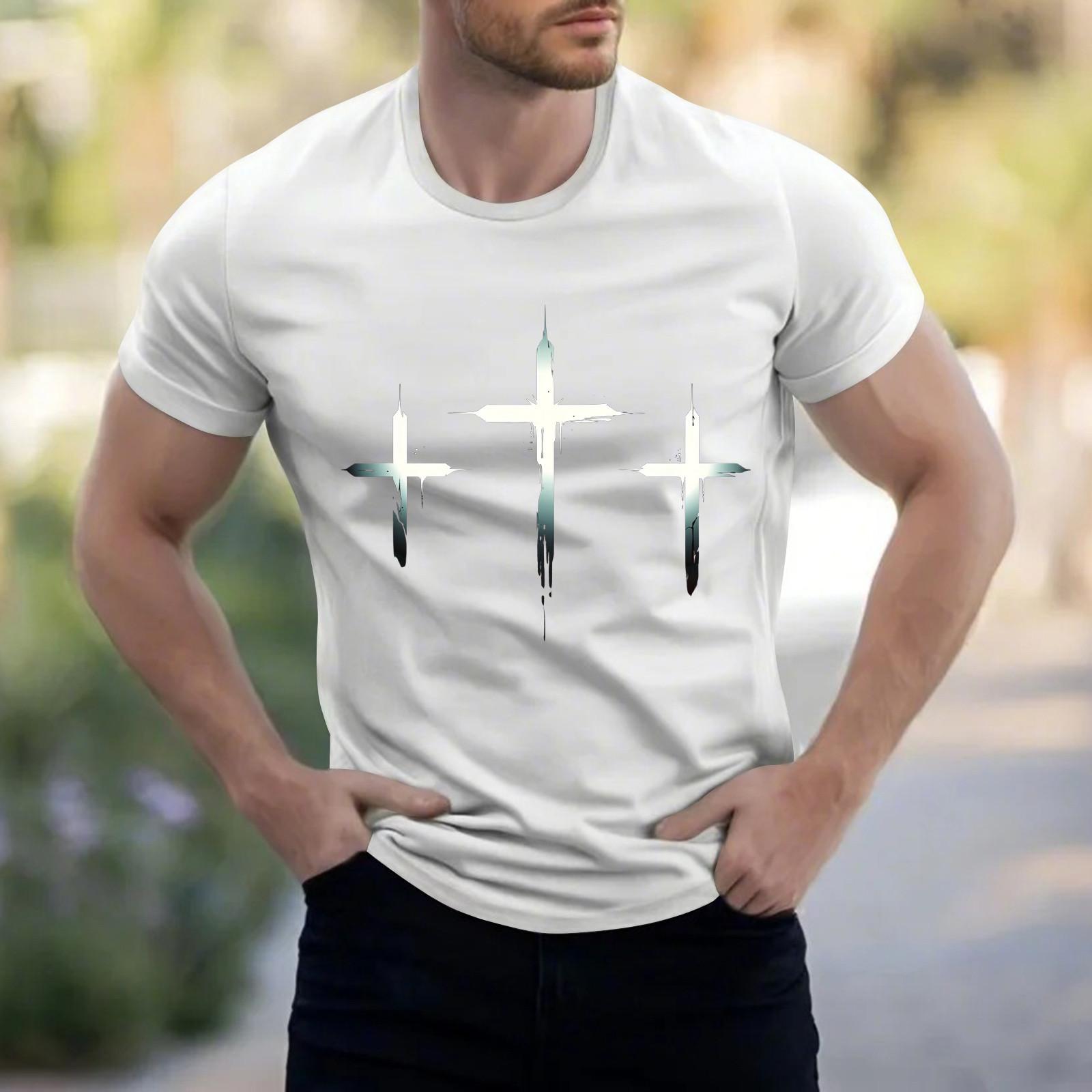 

Мужская рубашка с воротником-стойкой и коротким рукавом, свободная рубашка для отдыха и отдыха, мужская L белый