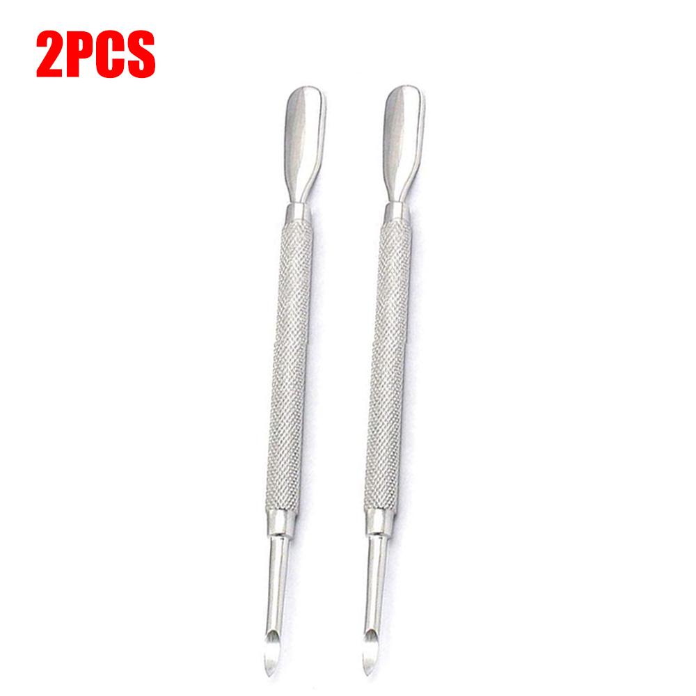 1Pcs/4Pcs Cuticle Pusher Double Sided - Sharp Edge Spoon Shaped Dual Ended Cuticle Pusher Remover Clean Manicure Pedicure