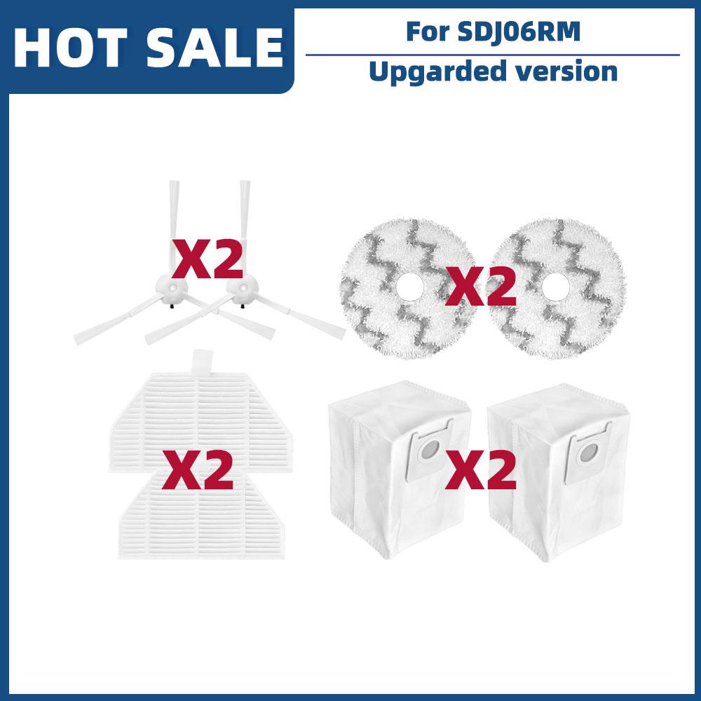 Dla Xiaomi Roidmi EVA Samoczyszczący Opróżniający Robot Odkurzający SDJ06RM Części Zamienne Akcesoria Szczotka Boczna Filtr Hepa Mop Worek na Kurz