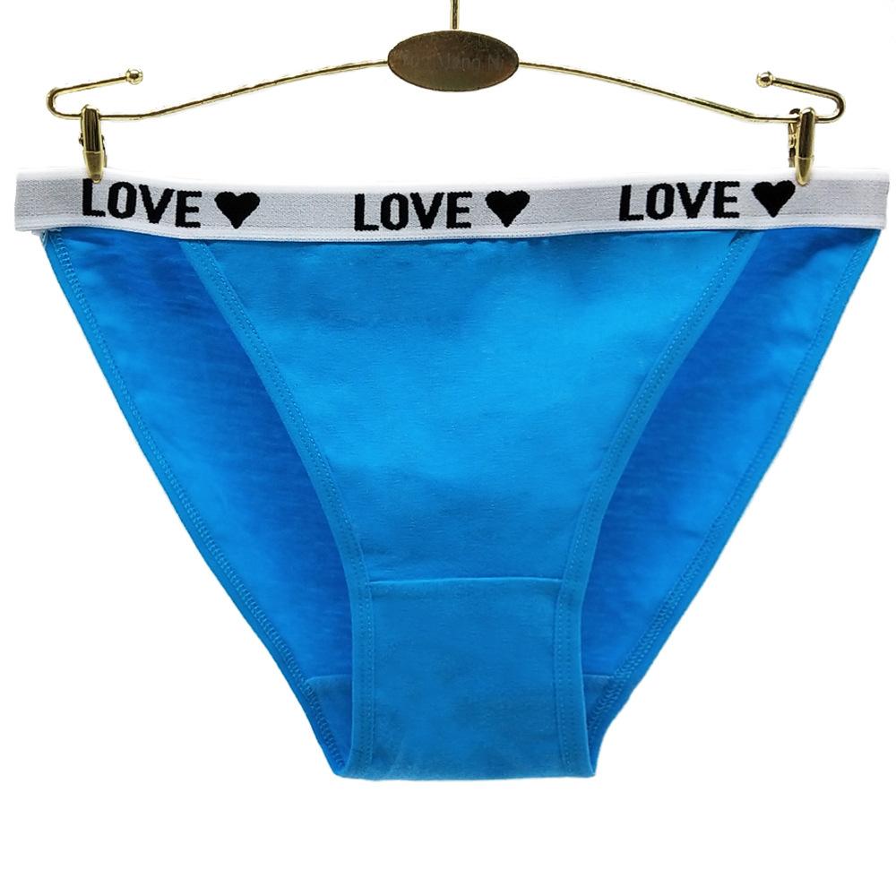 Cotton Underwear Women Sexy Low Waist Solid Color Briefs Panties 6 Pcs/lot