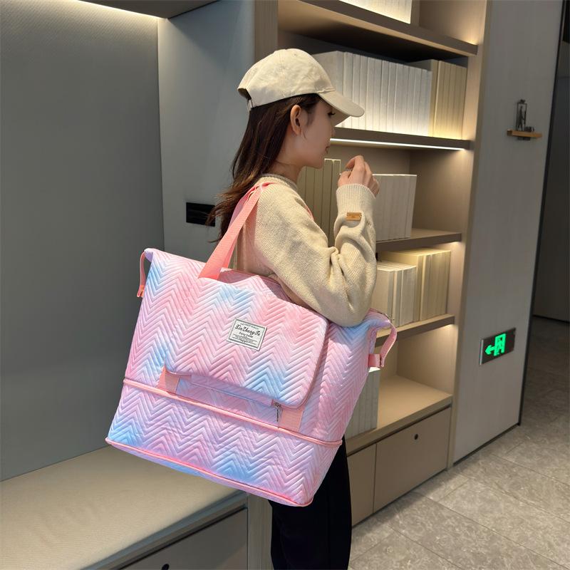 Fashionable, Fresh, Dry, Wet and Separate Folding Fitness Yoga Bag for Home Delivery Storage Bag Can Be Set and Stretched