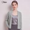 Women's 100% Mulberry Silk Shawl Collar Knit Cardigan
