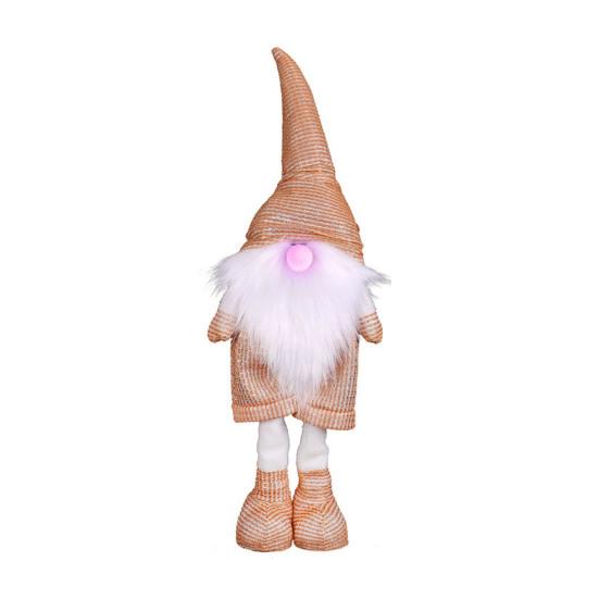 Christmas Gnome Plush Doll Retractable Legs Santa Claus Snowman Elk Ornament Adjustable Standing Figurine Decoration