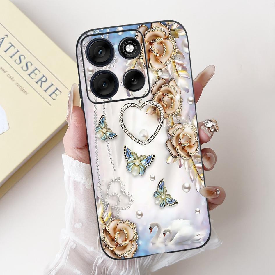 

Для Motorola Moto G86 G56 2025 Чехол Модный Цветок Закат Мультфильм Мягкий Силикон Защитный Чехол Для Телефона Для MotoG56 MotoG86 Чехлы Moto G56