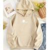 Fashionable Comfortable Star Line Circular Print Spring Autumn Long Sleeved Sweatshirt Casual Sports Loose Versatile Hoodie
