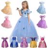 Elegant Kids Girls Princess Fancy Dress For Rapunzel Belle Cosplay