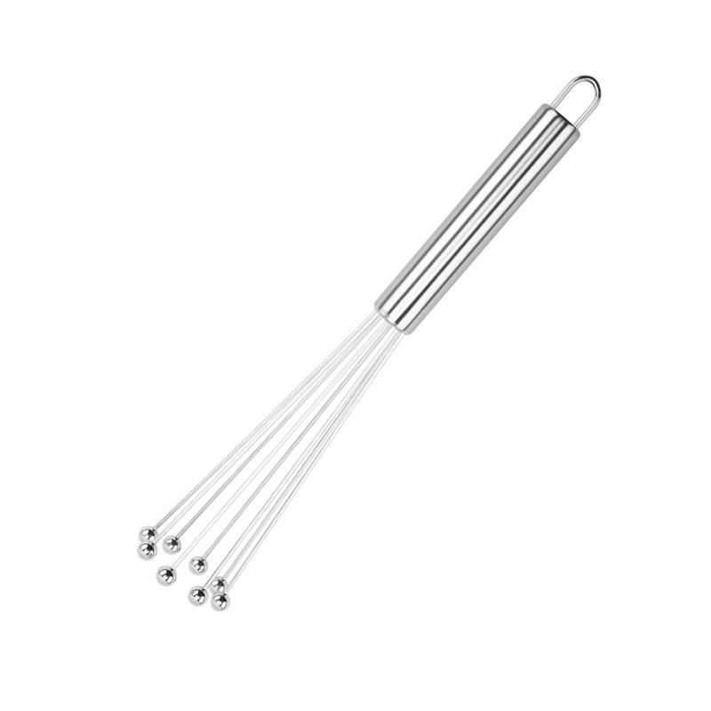 1Pcs Stainless Steel Ball Whisk Wire Egg Whisk Kitchen Whisks for Cooking Blending Whisking Beating Egg Mixer Baking Tool