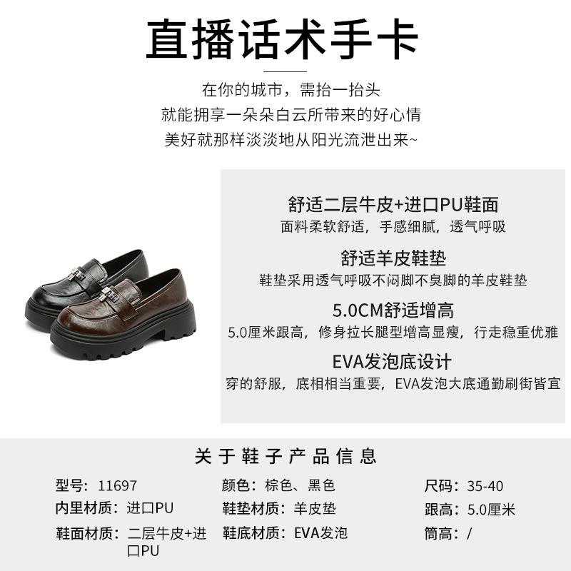Foam bottom sheepskin pad women's autumn and winter new thick-soled leather single shoes versatile small leather shoes